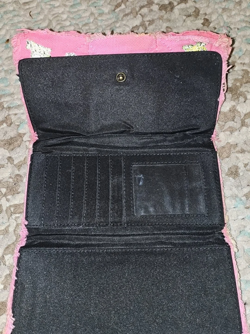 Pink Frog Patchwork Wallet - Unbranded